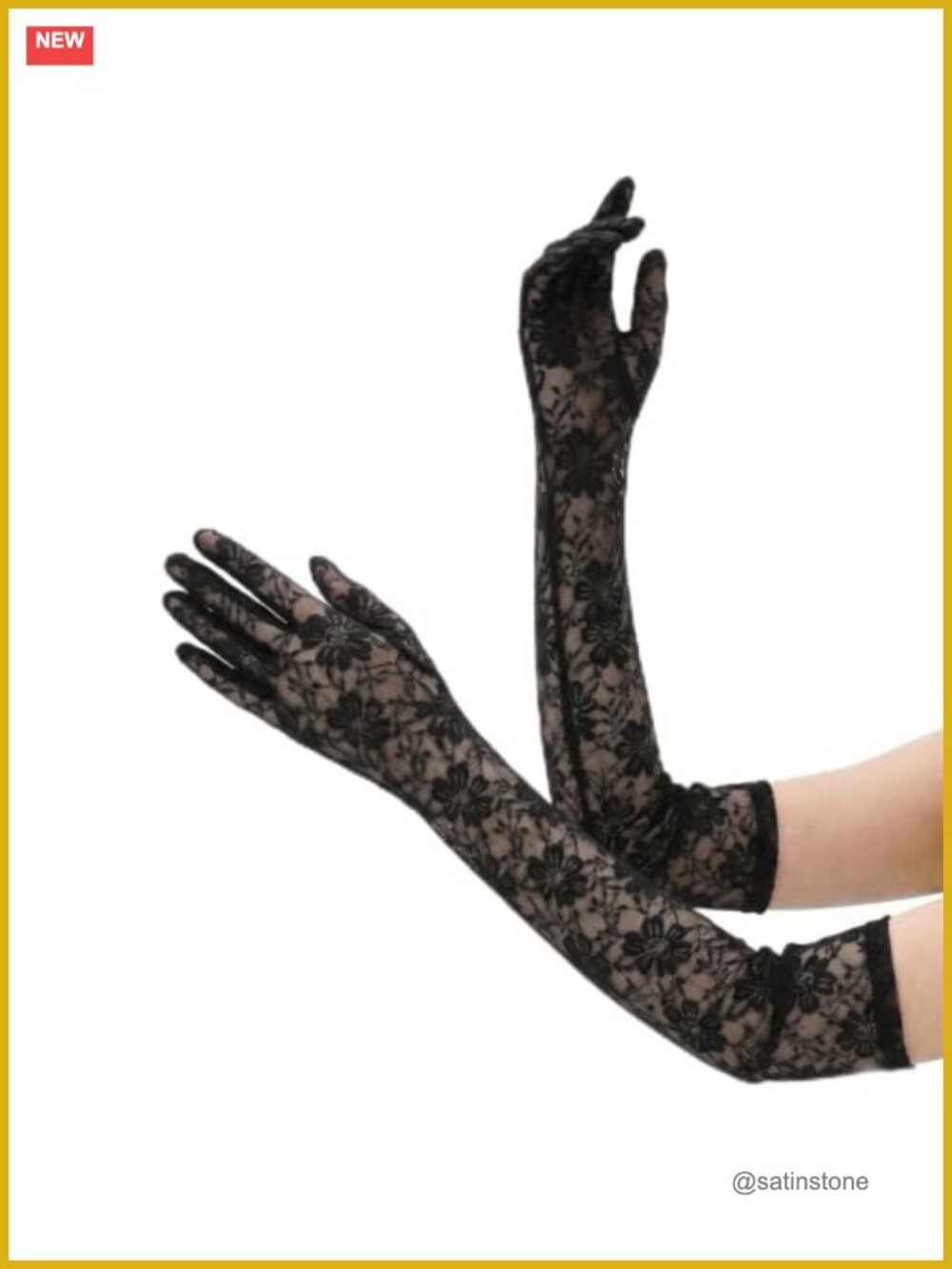 Long Lace Gloves Halloween Costume Women Floral Victorian Gothic